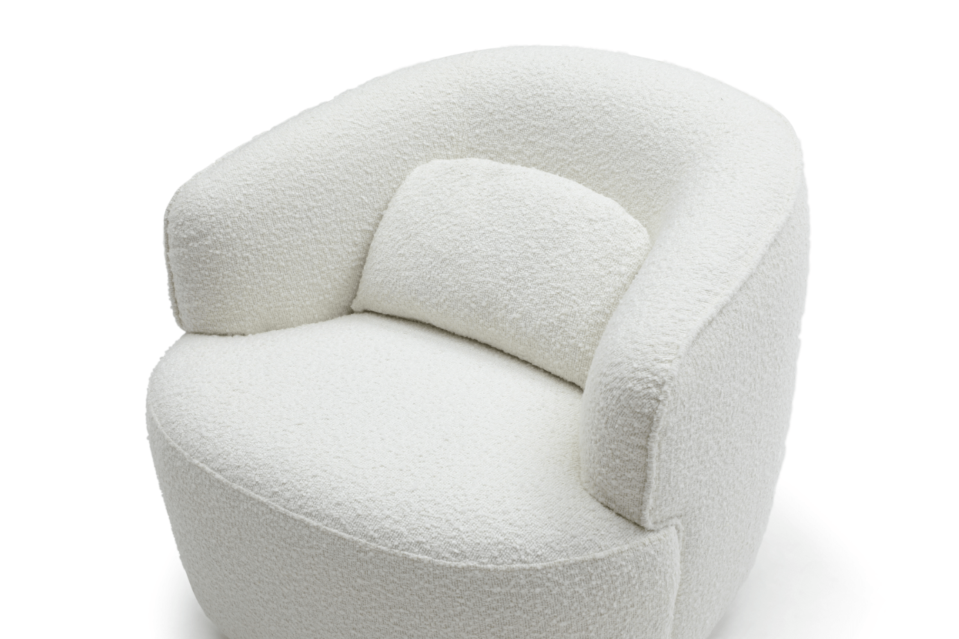 Tommy Franks Living Grace Swivel Chair - Polar Bouclé House of Isabella UK