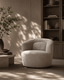 Tommy Franks Living Grace Swivel Chair - Steam BouclÃ© House of Isabella UK
