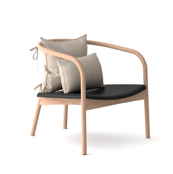 Tommy Franks Living Ikigae Solid Oak Lounge Chair House of Isabella UK