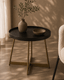 Tommy Franks Living Lane Side Table - Smoke Oak/Gold House of Isabella UK