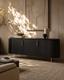 Tommy Franks Living Lantine Buffet - Black Oak & Brass House of Isabella UK