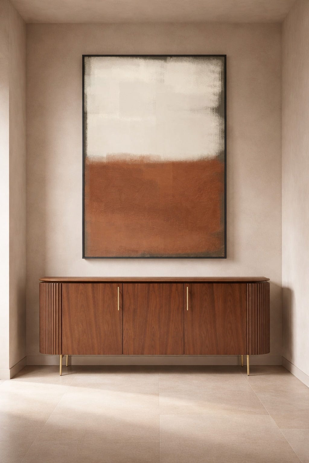 Tommy Franks Living Lantine Buffet – Walnut & Brass House of Isabella UK