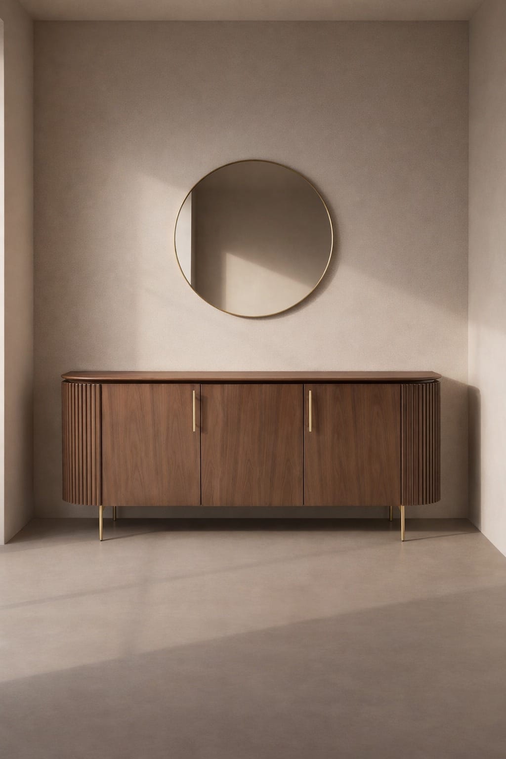 Tommy Franks Living Lantine Buffet – Walnut & Brass House of Isabella UK