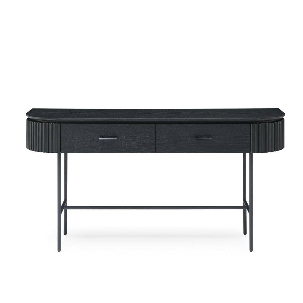 Lantine Console - Black Oak & Matte Black Hardware.