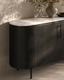 Tommy Franks Living Lantine Marble Buffet - Black Oak House of Isabella UK