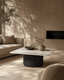 Tommy Franks Living Lantine Marble Coffee Table - Matt Black House of Isabella UK