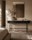 Tommy Franks Living Lantine Marble Console Table - Matt Black House of Isabella UK