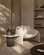 Tommy Franks Living Lantine Marble Side Table - Matt Black House of Isabella UK
