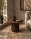 Tommy Franks Living Lantine Side Table - Walnut & Brass House of Isabella UK