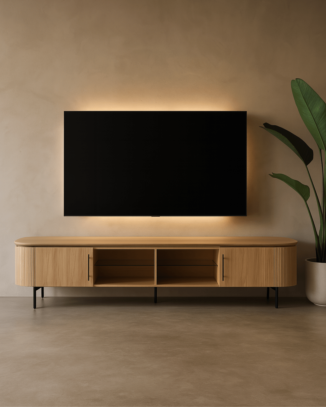 Tommy Franks Living Lantine TV Unit - Ash Oak House of Isabella UK