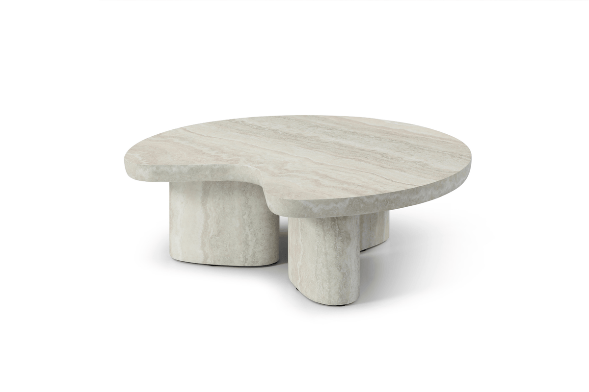 Tommy Franks Living Lilac Coffee Table - Faux Travertine House of Isabella UK