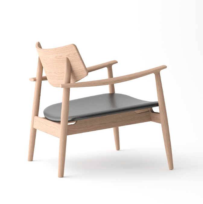 Tommy Franks Living Mono Solid Oak & Black Lounge Chair House of Isabella UK