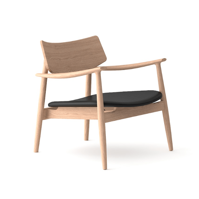 Tommy Franks Living Mono Solid Oak & Black Lounge Chair House of Isabella UK