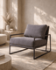 Tommy Franks Living Newell Lounge Chair - Charcoal House of Isabella UK