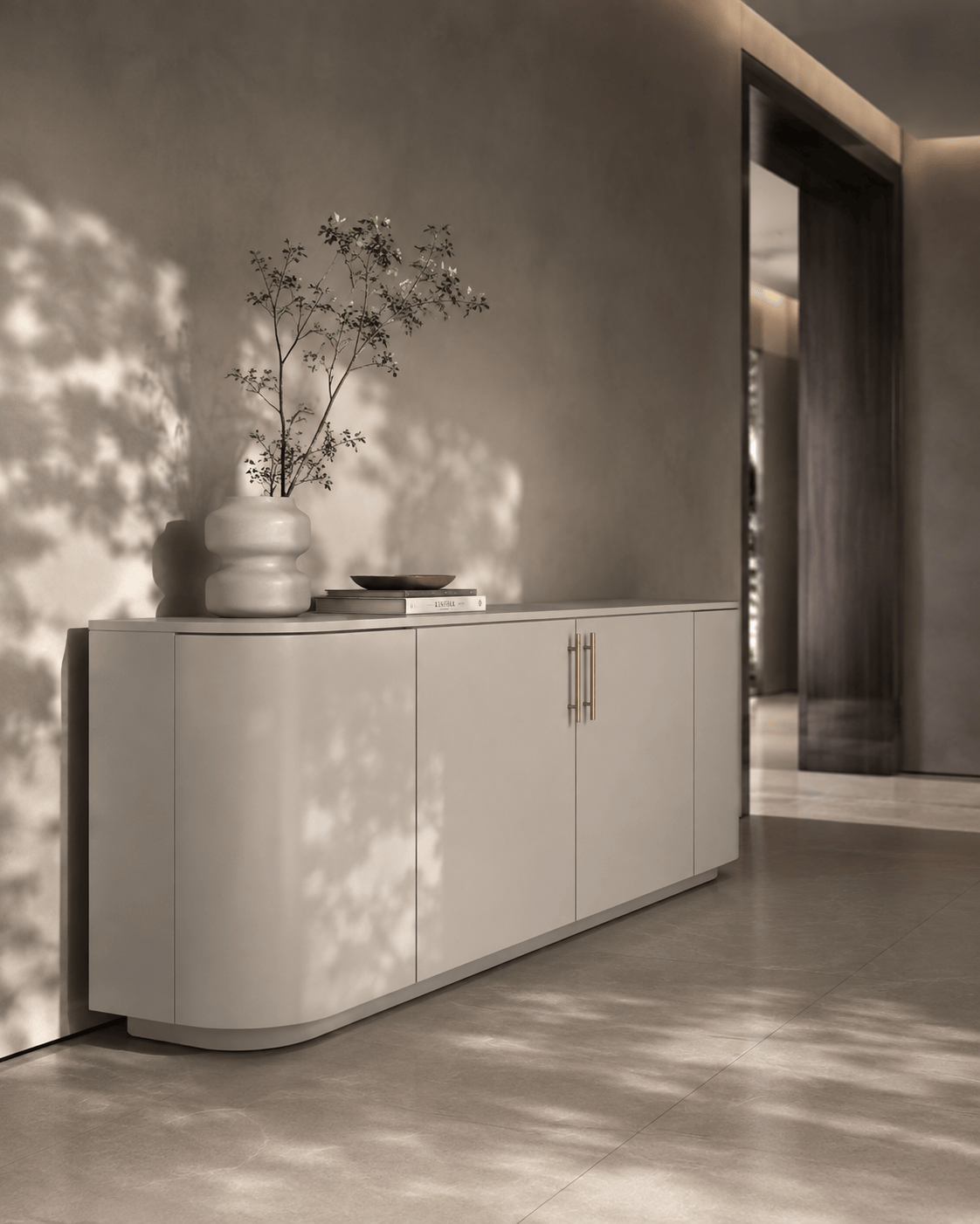 Tommy Franks Living Oakura Buffet - Matte Beige House of Isabella UK