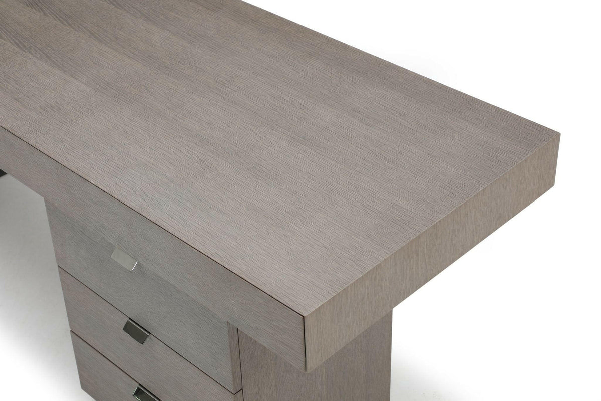 Oston Office Desk - Grey - Right Hand Drawers.