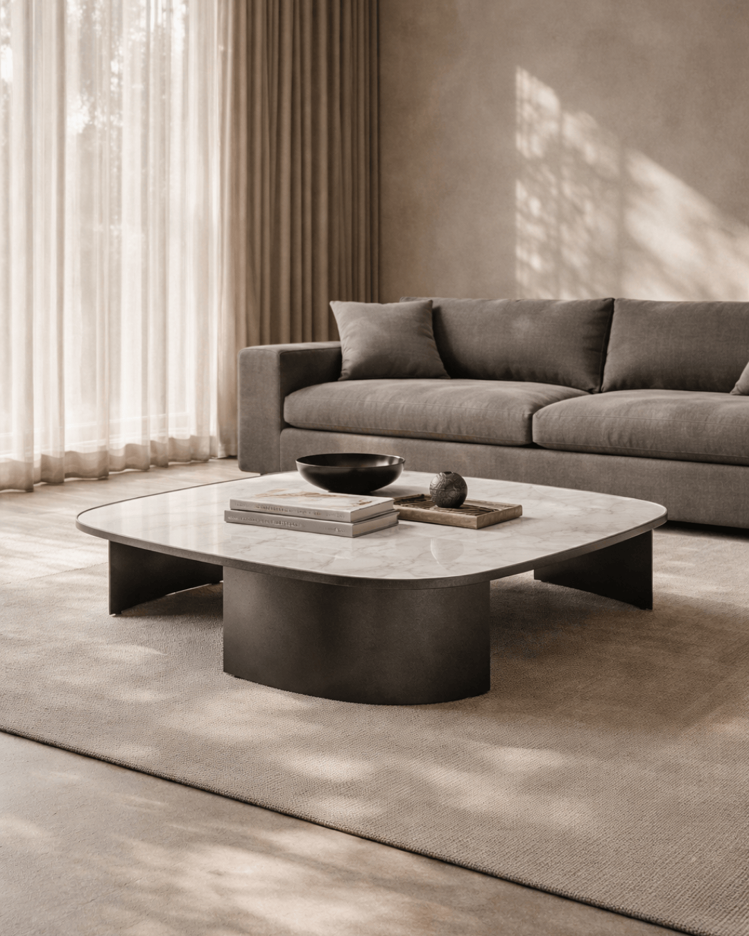 Tommy Franks Living Remy Coffee Table - White Marble House of Isabella UK