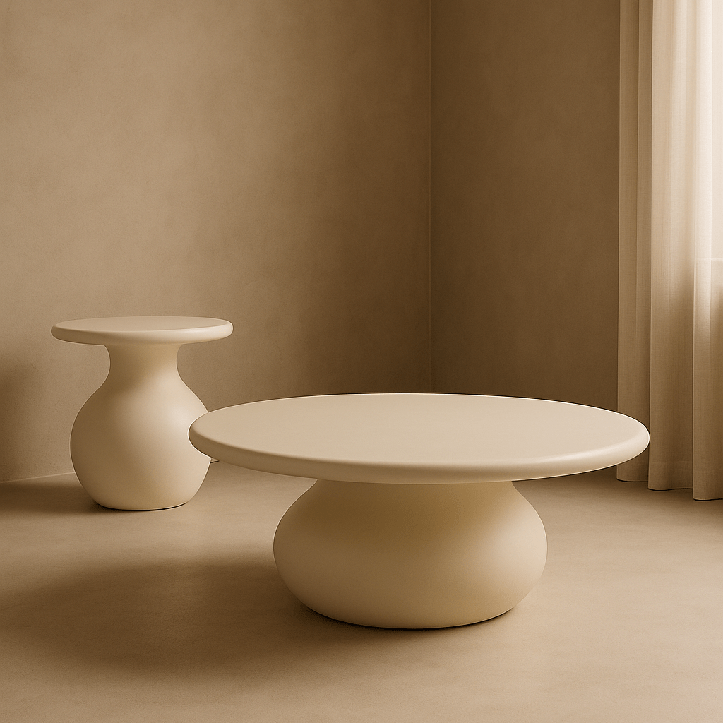 Tommy Franks Living Rolo Coffee Table - Matte Beige House of Isabella UK