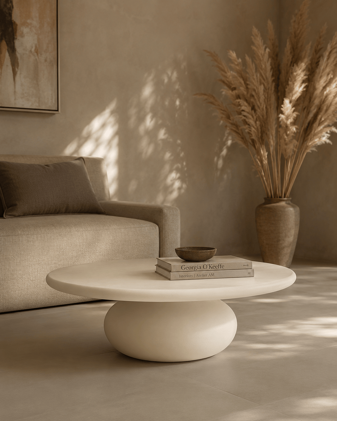 Tommy Franks Living Rolo Coffee Table - Matte Beige House of Isabella UK