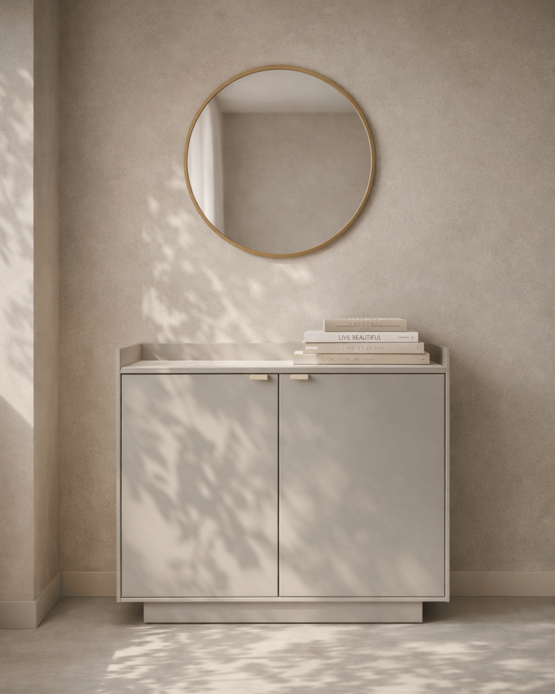 Tommy Franks Living Saviour Buffet - Matte Beige - 2 Door House of Isabella UK