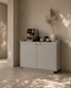 Tommy Franks Living Saviour Buffet - Matte Beige - 2 Door House of Isabella UK