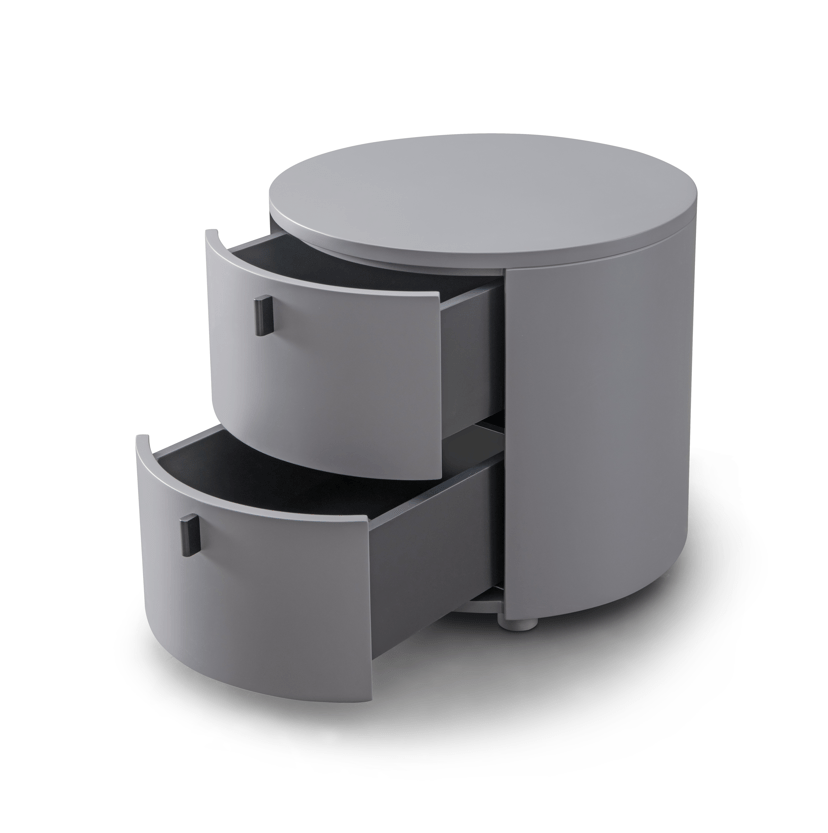 Tommy Franks Living Sims Bedside - Matte Grey House of Isabella UK