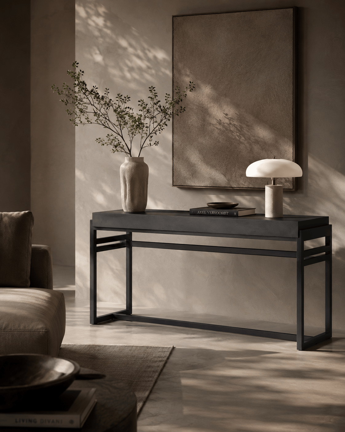 Tommy Franks Living Skaff Console Table - Black House of Isabella UK