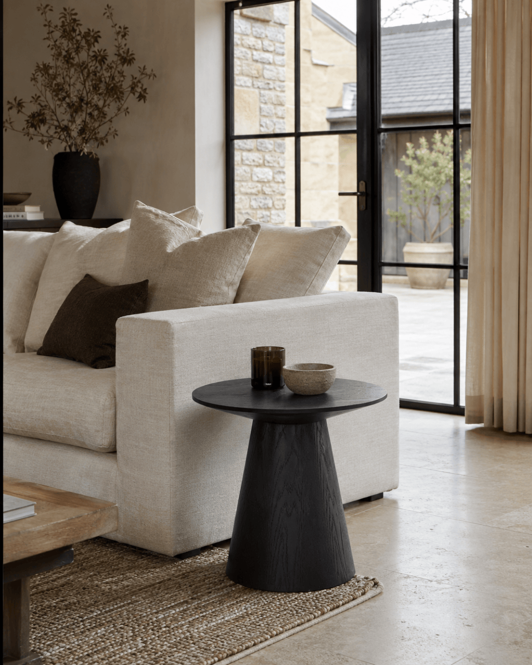 Tommy Franks Living Tavamo Side Table - Black Oak House of Isabella UK