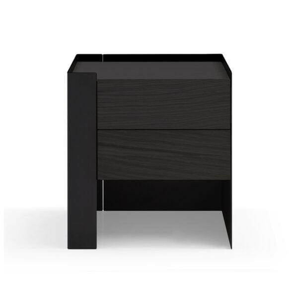 Tunica Bedside Table - Black Oak - Pair.