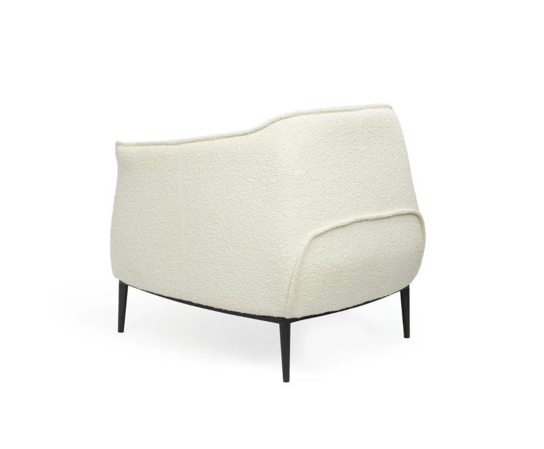 Tyrone Lounge Chair - Chex Bouclé Polar.