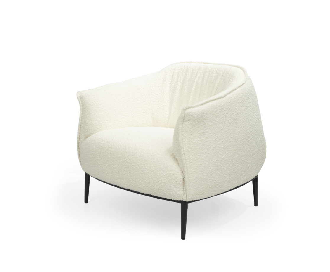 Tyrone Lounge Chair - Chex Bouclé Polar.
