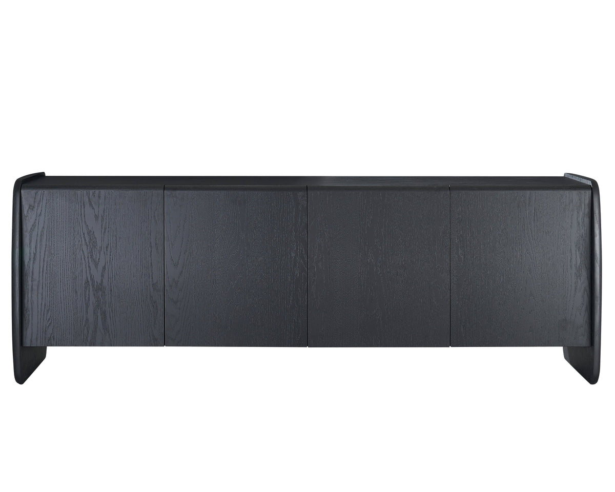 Tommy Franks Living Underline Buffet - Black Oak - 4 Door House of Isabella UK