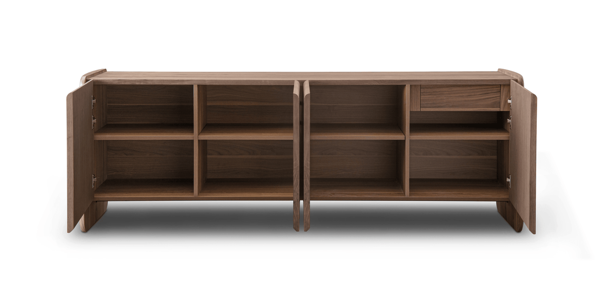 Tommy Franks Living Underline Buffet - Light Walnut - 4 Door House of Isabella UK