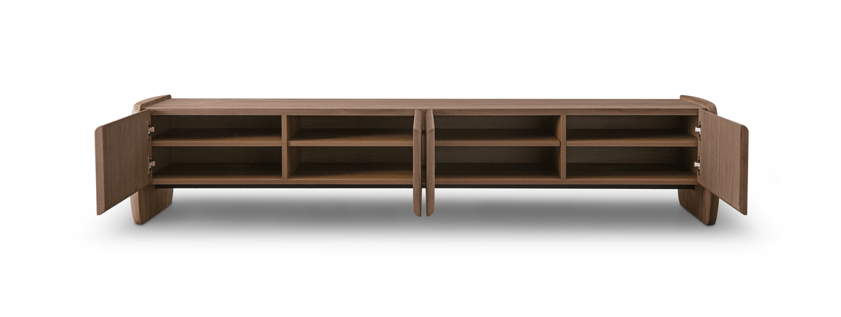 Tommy Franks Living Underline Tv Unit - Light Walnut House of Isabella UK