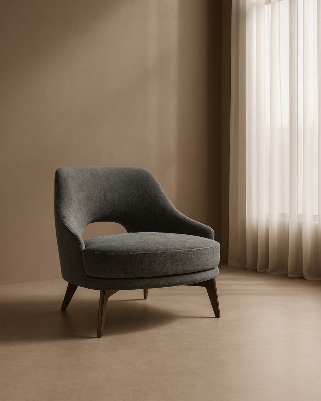 Tommy Franks Living Verna Lounge Chair - Steel House of Isabella UK