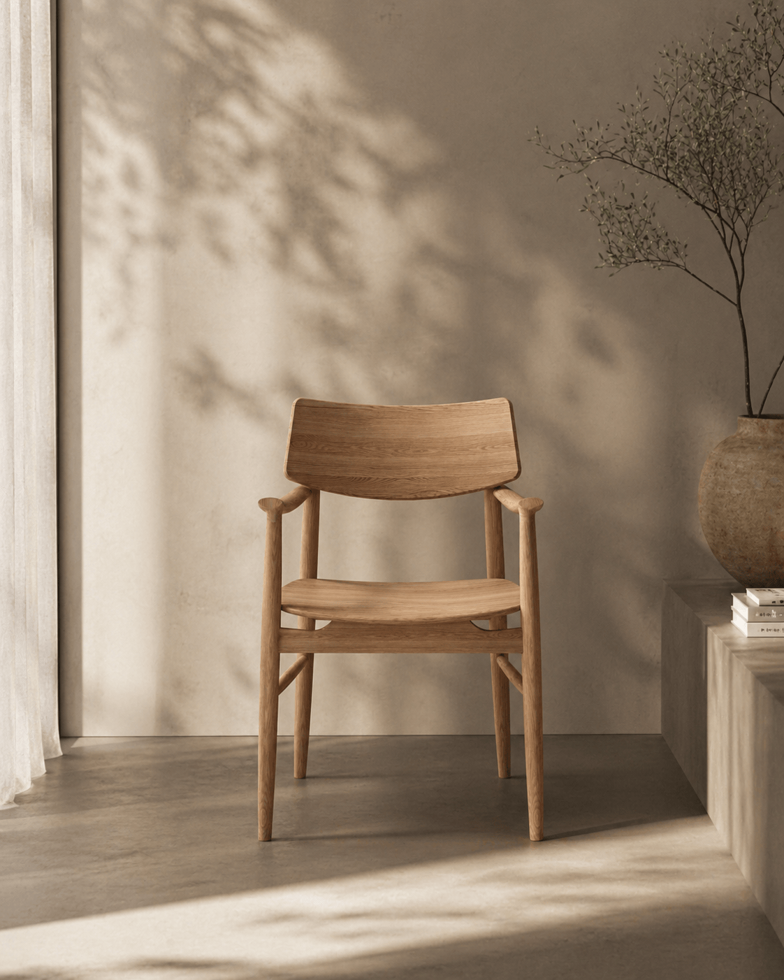 Tommy Franks Mono Solid Oak Dining Arm Chair House of Isabella UK