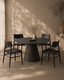 Tommy Franks Mono Solid Oak Dining Chair - Matte Black House of Isabella UK