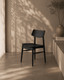 Tommy Franks Mono Solid Oak Dining Chair - Matte Black House of Isabella UK