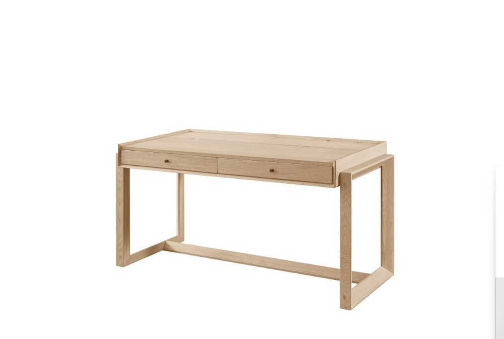 Tommy Franks Offset Solid Oak Desk - Natural House of Isabella UK
