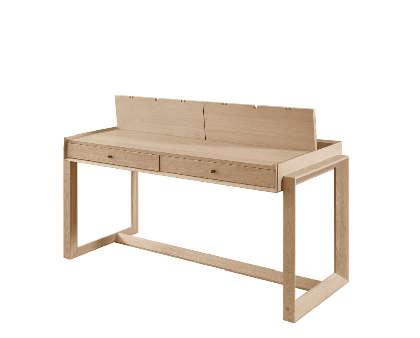 Tommy Franks Offset Solid Oak Desk - Natural House of Isabella UK