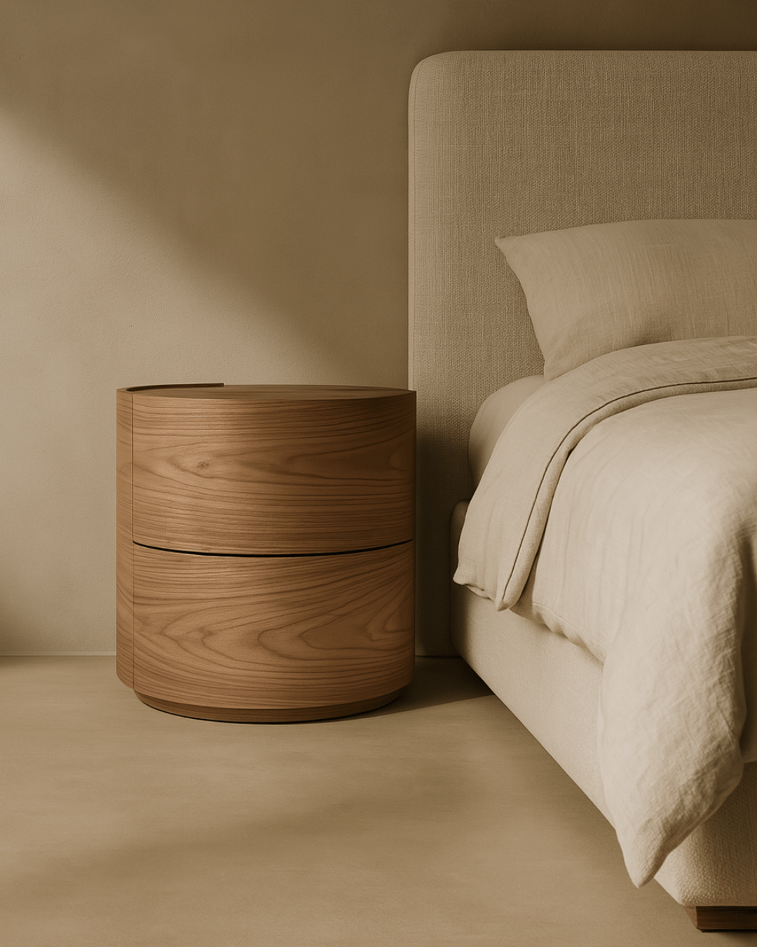 Tommy Franks Sleeping Dexter Bedside Table - Walnut - Pair House of Isabella UK