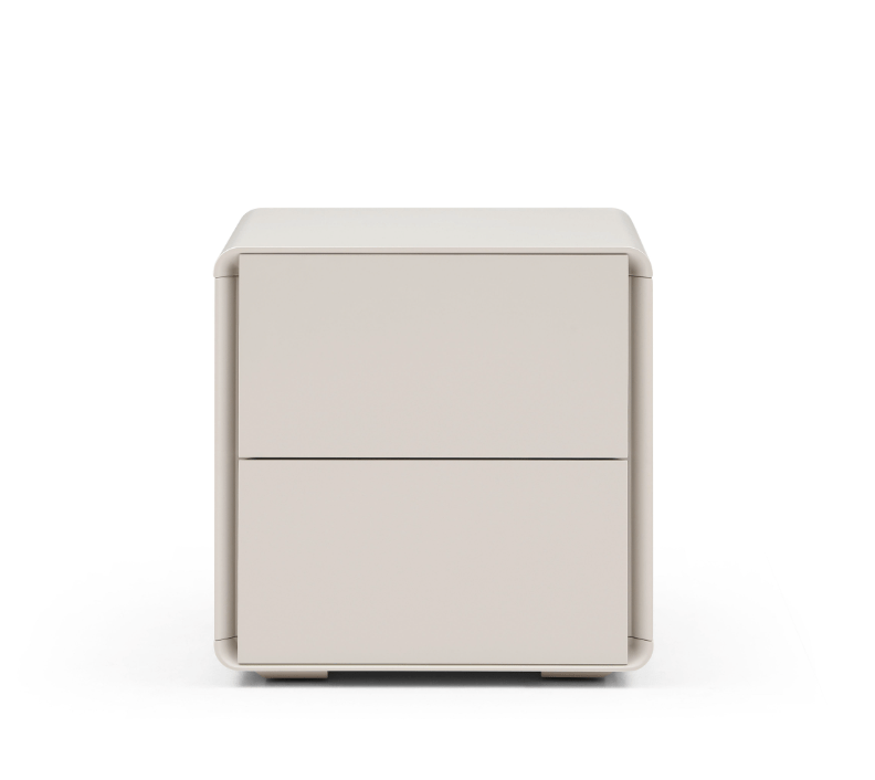 Kota Bedside Table - Matte Beige.