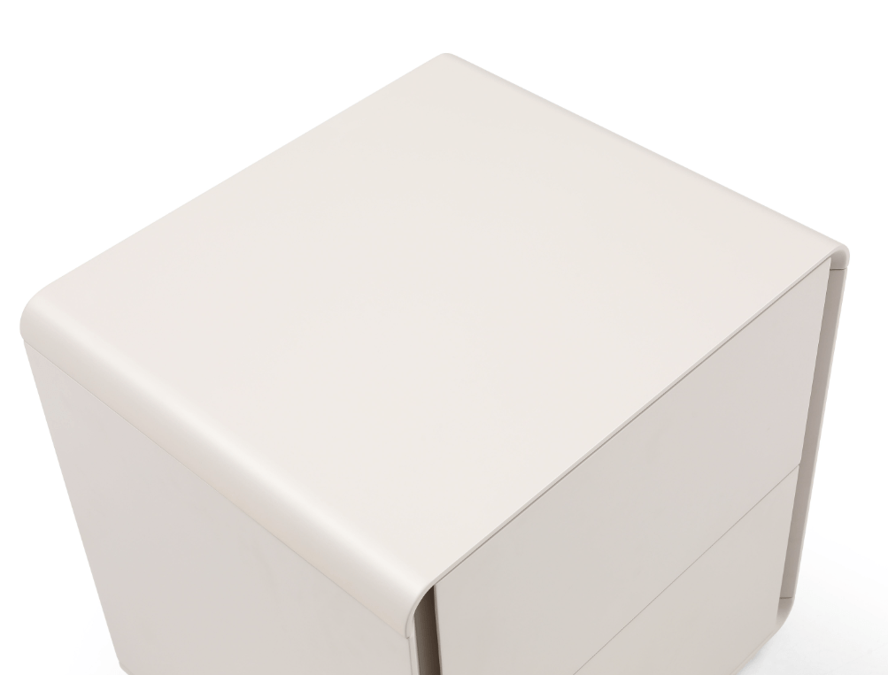 Kota Bedside Table - Matte Beige.