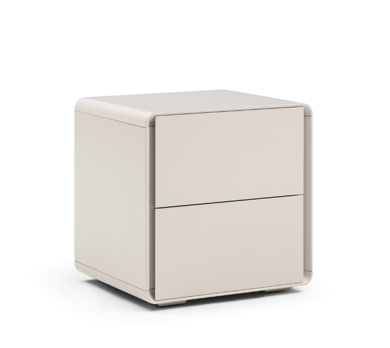 Kota Bedside Table - Matte Beige.