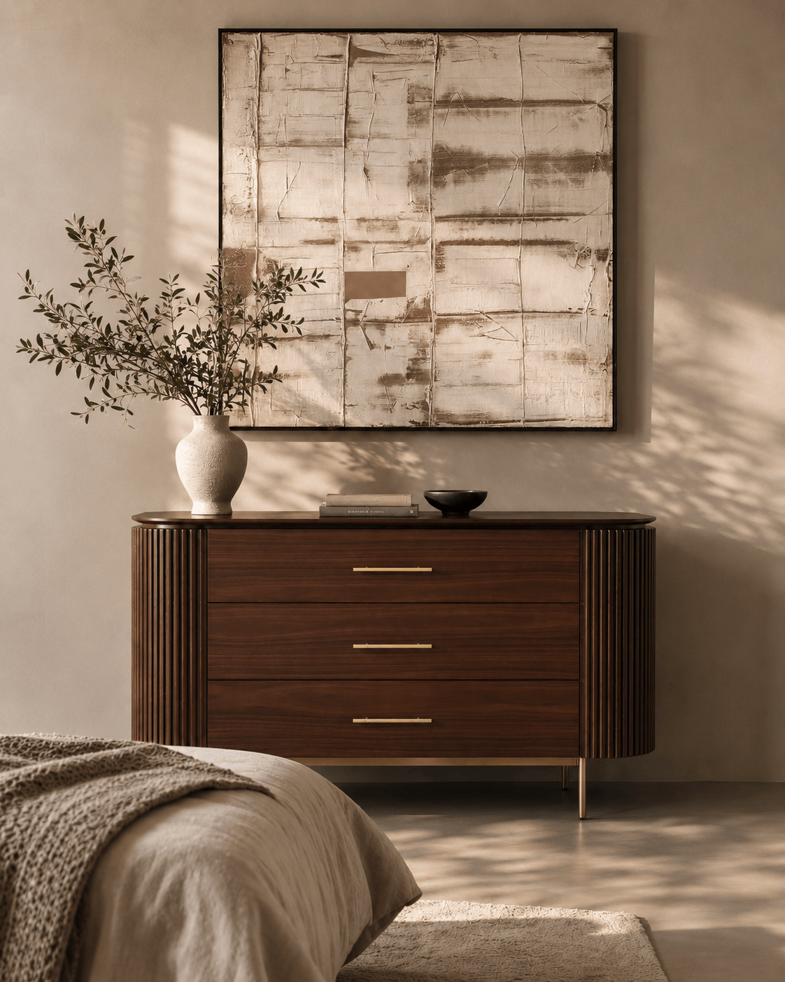 Tommy Franks Sleeping Lantine 3 Drawer Dresser - Dark Walnut House of Isabella UK