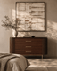 Tommy Franks Sleeping Lantine 3 Drawer Dresser - Dark Walnut House of Isabella UK
