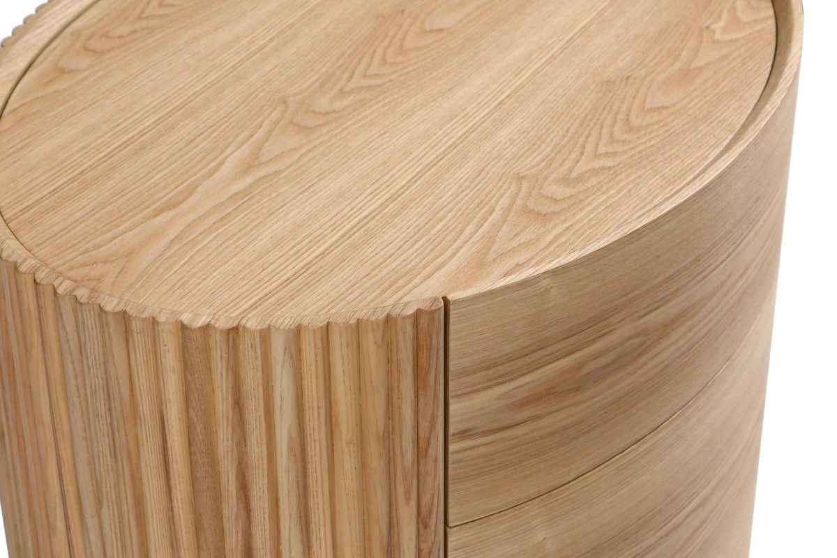 Lantine Bedside Table - Ash Oak.