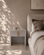 Tommy Franks Sleeping Polaris Bedside Table - Matte Beige House of Isabella UK