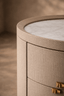 Tommy Franks Sleeping Ritz Bedside Table - White Marble House of Isabella UK