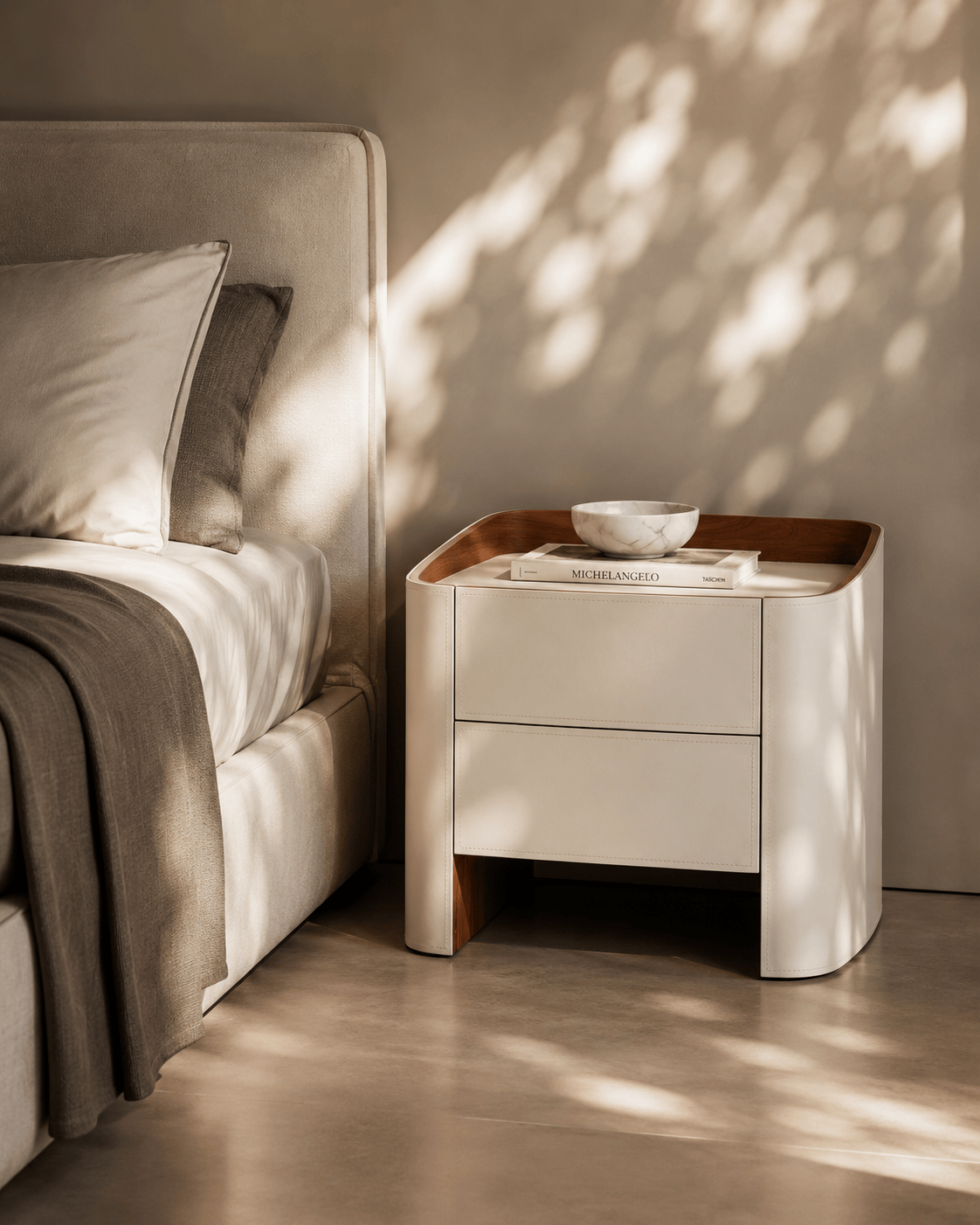 Tommy Franks Sleeping Ruffia Bedside Table House of Isabella UK